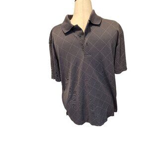 Ben Hogan Performance Polo Shirt Gray Pld Mens Golf Wear Polyester & Spandex XL